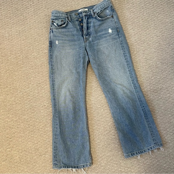 GRLFRND denim Linda Crop Jeans in American Woman Sz 26 - Picture 3 of 6